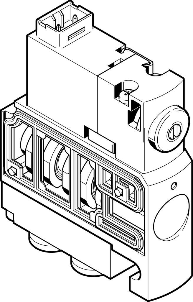 Распределитель с электроуправлением Festo CPVSC1-M1H-N-T-Q3O