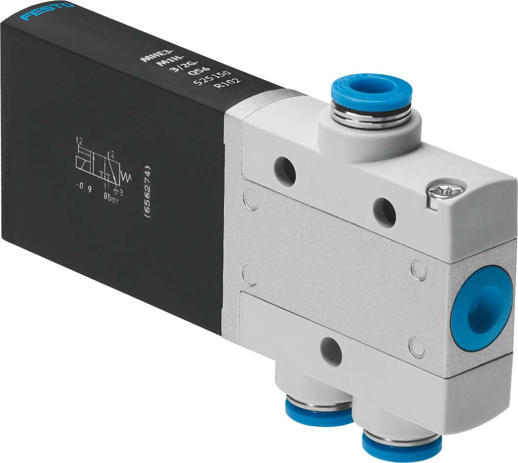 Распределитель с электроуправлением Festo MHE3-M1H-3/2O-QS-6