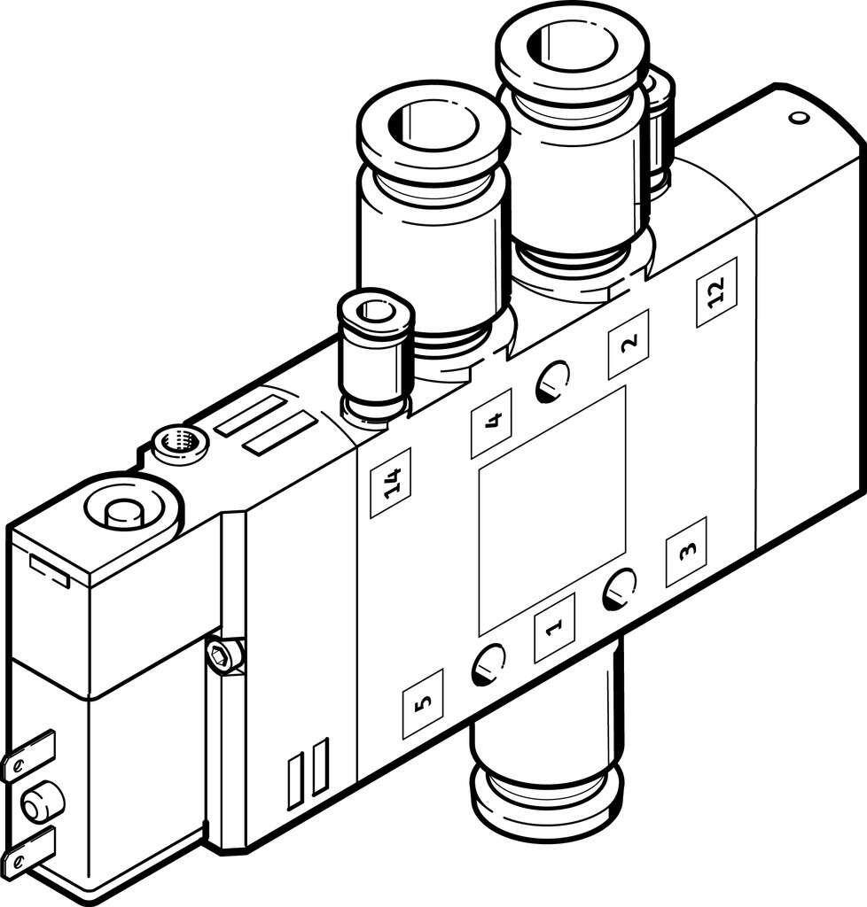 Распределитель с электроуправлением Festo CPE14-M1BH-5LS-QS-8