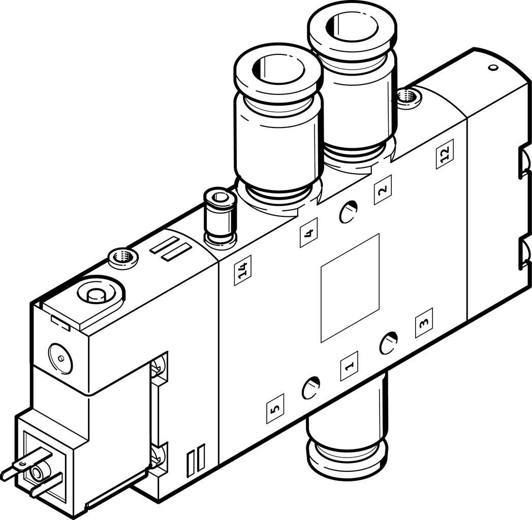 Распределитель с электроуправлением Festo CPE18-M2H-5L-QS-10