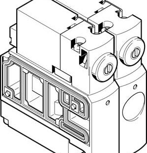 Распределитель с электроуправлением Festo CPVSC1-M1H-J-P-QA