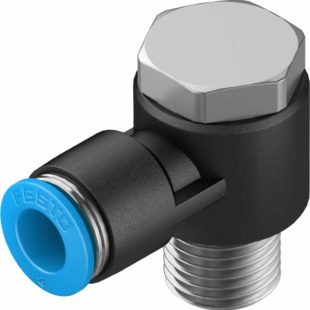 Штуцер цанговый угловой с наружным шестигранником Festo QSLV-1/4-8