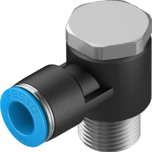 Штуцер цанговый угловой с наружным шестигранником Festo QSLV-3/8-10