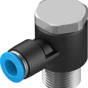 Штуцер цанговый угловой с наружным шестигранником Festo QSLV-3/8-8