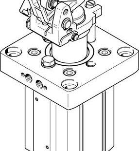 Стопорный пневмоцилиндр Festo DFST-80-40-L-Y4-A