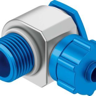 Штуцер ниппельный угловой с накидной гайкой Festo LCK-1/4-PK-4-KU