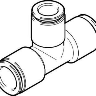 Тройник цанговый переходной Festo NPQH-T-Q12-Q10-P10