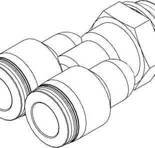 Тройник цанговый с резьбой Festo QSY-1/2-10