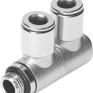Тройник цанговый с резьбой поворотный Festo NPQM-LFK-G18-Q8-P10