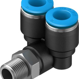 Тройник цанговый с резьбой угловой Festo QSYL-1/8-8