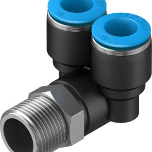 Тройник цанговый с резьбой угловой Festo QSYL-3/8-10