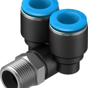 Тройник цанговый с резьбой угловой Festo QSYL-3/8-12