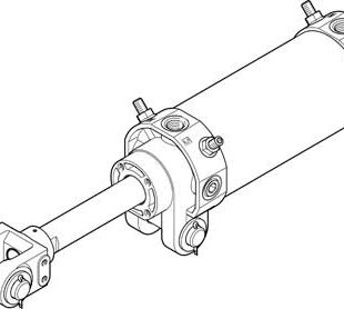 Пневмоцилиндр на шарнирах Festo DW-80-Y-AB