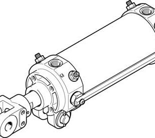 Пневмоцилиндр на шарнирах Festo DWA-50-125-Y-A