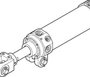 Пневмоцилиндр на шарнирах Festo DWC-63-150-Y-AB